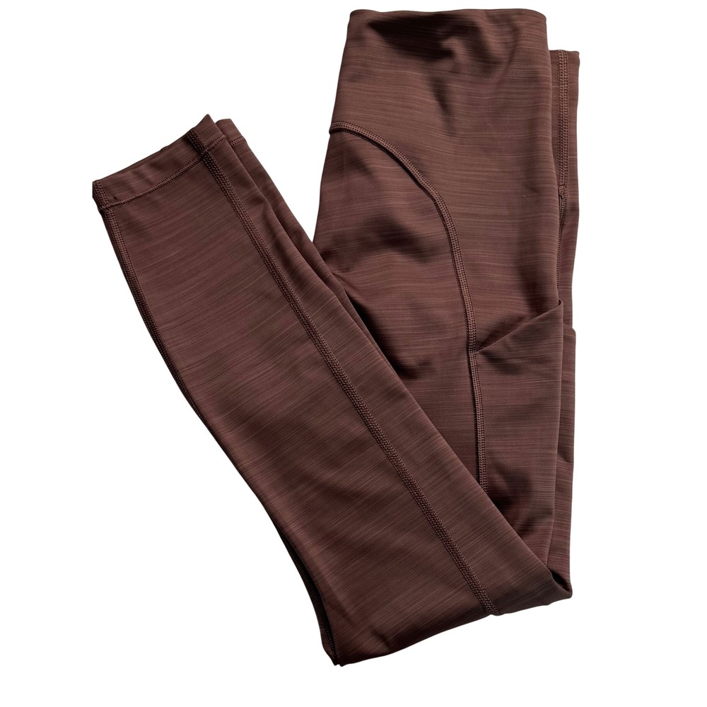 Athleta Ultimate Stash Pocket 7/8 Tight Brown Heathered Leggings Small